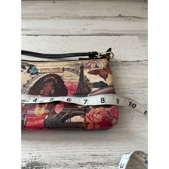 Rome Paris Eiffel Tower woman of color with Afro zippered crossbody bag - Picture 5 of 7